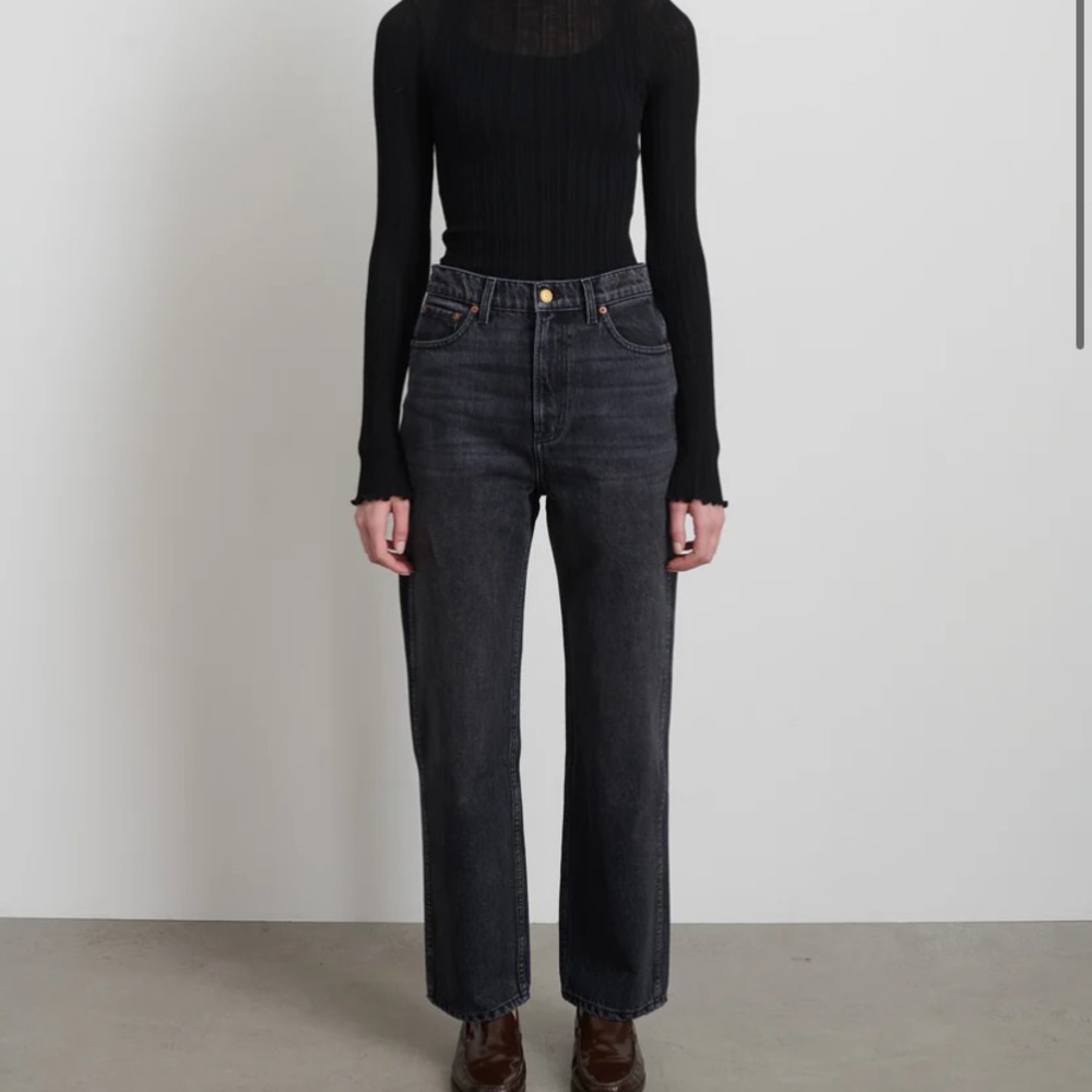 B SIDES plein jean stil black